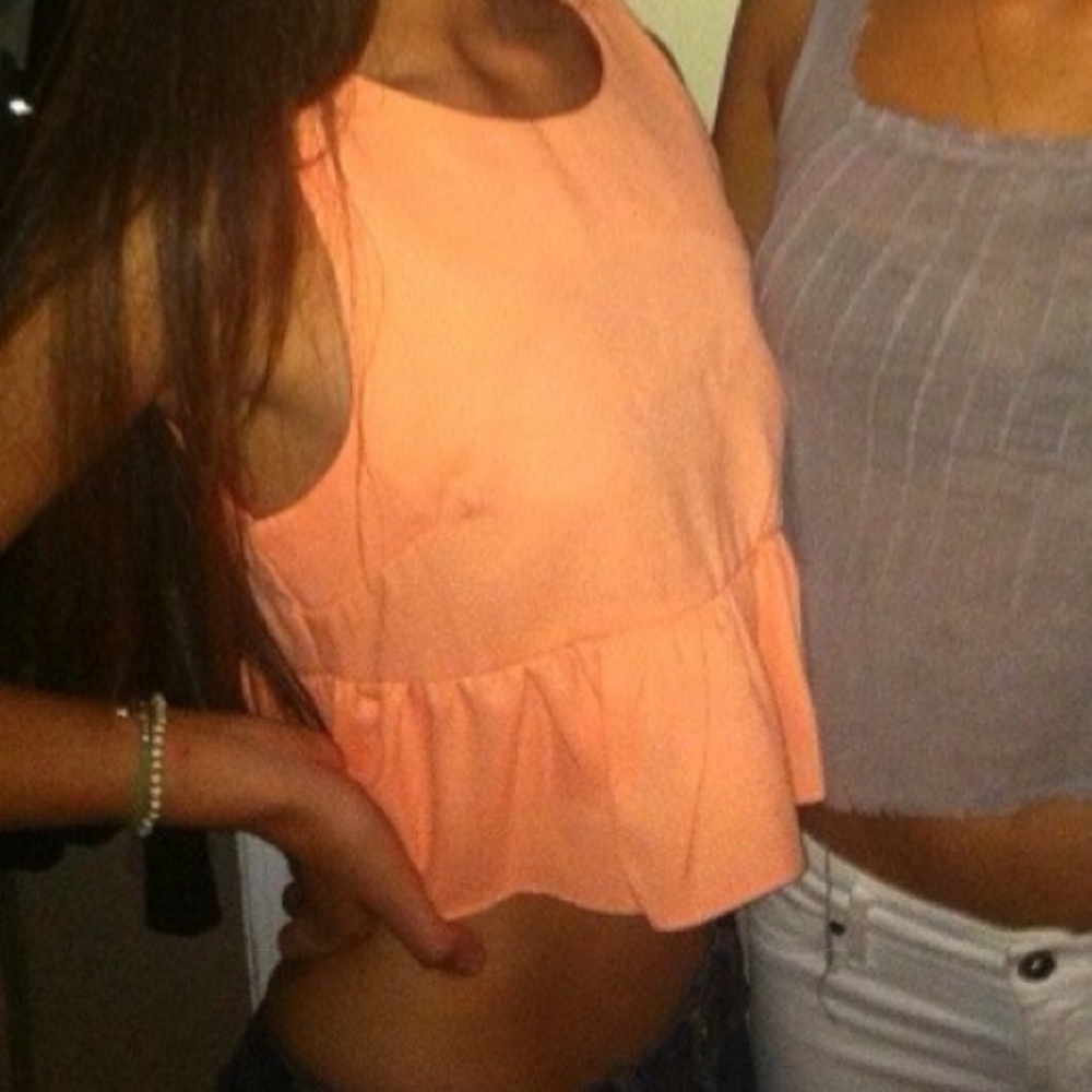 Xenia frilled crop top